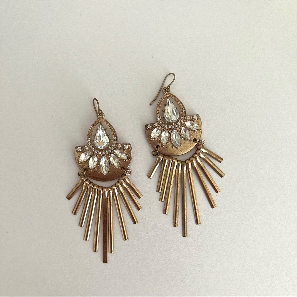 Gold Crystal Earrings!